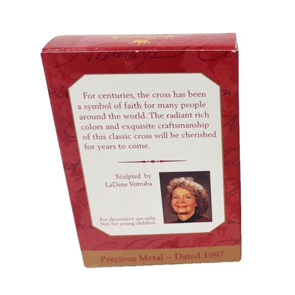 Hallmark 1997 Classic Cross Precious Metal Christmas Holiday Ornament NIB - Picture 3 of 5